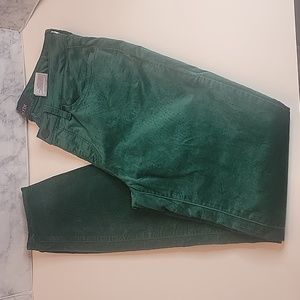 NYDJ Ami Skinny Liftxtuck Pants Women's Size 2 Green Velvet Jeans